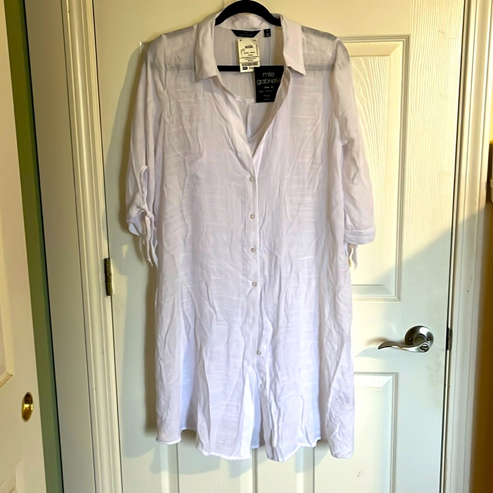 Slipdress shirt dress by Mlle Gabrielle size M